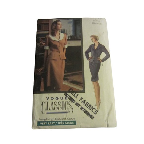 Vogue Women's Vintage Sewing Pattern 7745 Jacket & Skirt Size 12-14-16-18 - Picture 1 of 4